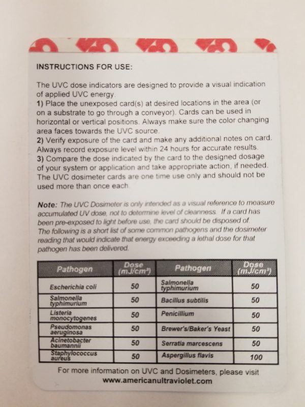 UVC Dosimeter Label Online now