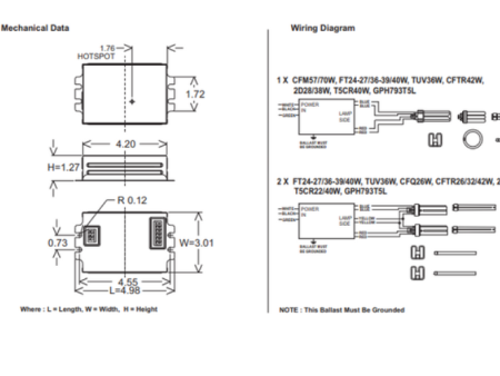 Solid State Electronic Ballast for Operating (2) TUV PL-L36W UV Bulbs Online Sale