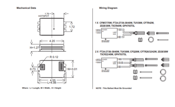 Solid State Electronic Ballast for Operating (2) TUV PL-L36W UV Bulbs Online Sale