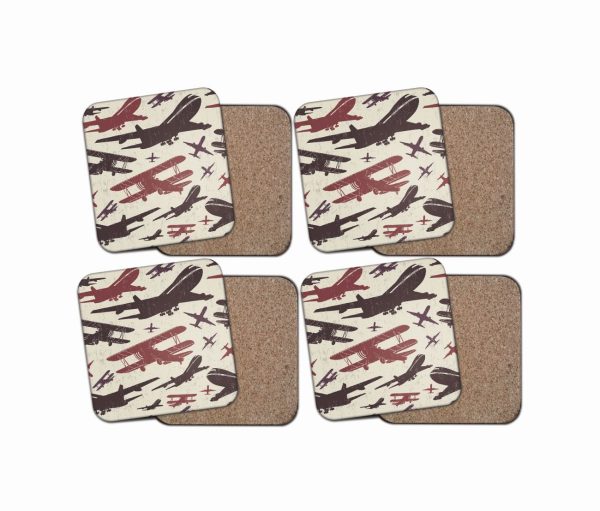 Vintage & Jumbo Airplanes Designed Coasters Discount