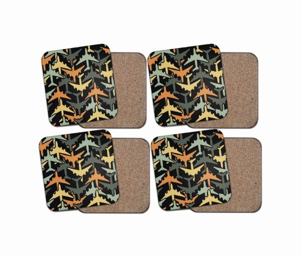 Volume 2 Super Colourful Airplanes Designed Coasters For Cheap