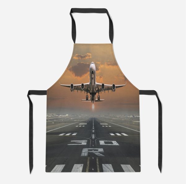 Aircraft Departing from RW30 Designed Kitchen Aprons Discount