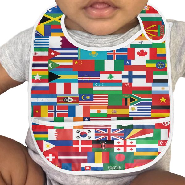 World Flags Designed Baby Bib Fashion