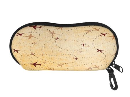 Vintage Travelling with Aircraft Designed Glasses Bag Discount