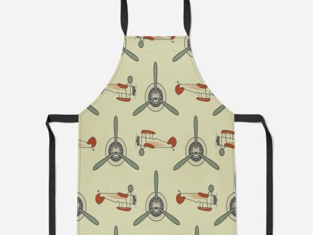 Vintage Old Airplane Designed Kitchen Aprons Sale