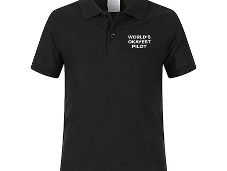 World s Okayest Pilot Designed Children Polo T-Shirts Fashion