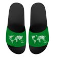 World Map (Text) Designed Sport Slippers Online now