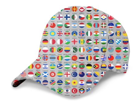 220 World s Flags Designed 3D Peaked Cap Supply