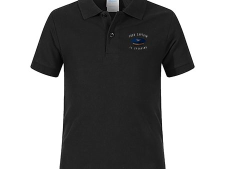 Your Captain Is Speaking Designed Children Polo T-Shirts Hot on Sale