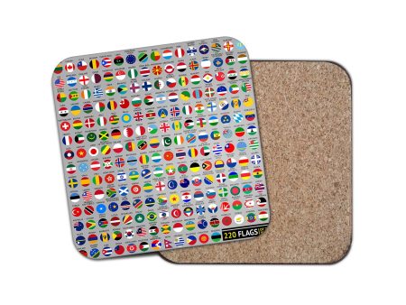 220 World s Flags Designed Coasters For Sale