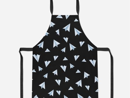 Paper Airplanes (Black) Designed Kitchen Aprons on Sale