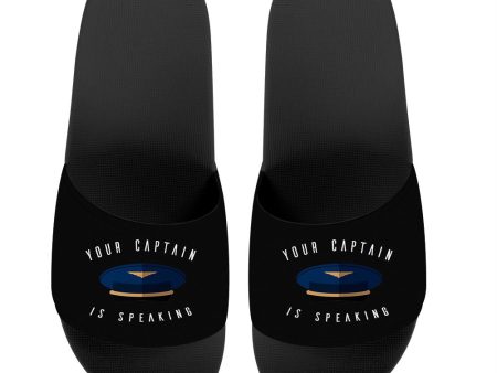 Your Captain Is Speaking Designed Sport Slippers For Discount