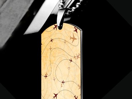 Vintage Travelling with Aircraft Designed Metal Necklaces For Sale