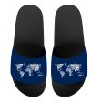 World Map (Text) Designed Sport Slippers Online now