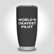 World s Okayest Pilot Designed Tumbler Travel Mugs Supply