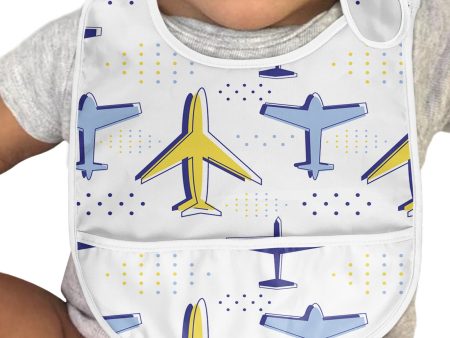 Very Colourful Airplanes Designed Baby Bib Supply