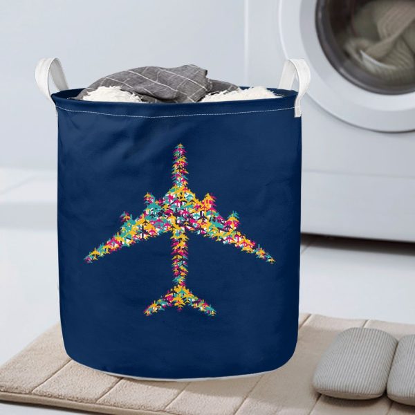 Colourful Airplane Designed Laundry Baskets Discount