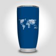 World Map (Text) Designed Tumbler Travel Mugs Hot on Sale