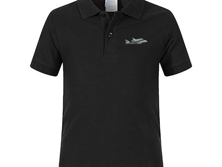 Space shuttle on 747 Designed Children Polo T-Shirts For Discount