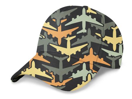 Volume 2 Super Colourful Airplanes Designed 3D Peaked Cap on Sale