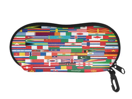 World Flags Designed Glasses Bag Online Hot Sale