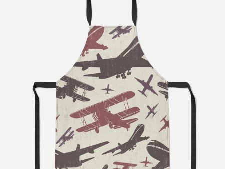 Vintage & Jumbo Airplanes Designed Kitchen Aprons Hot on Sale