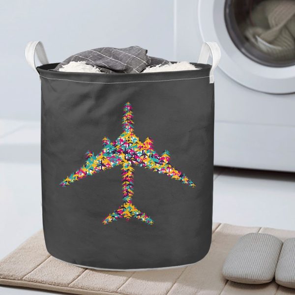 Colourful Airplane Designed Laundry Baskets Discount