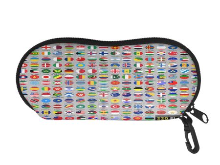 220 World s Flags Designed Glasses Bag Online