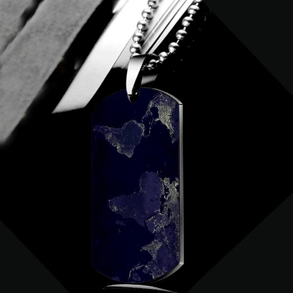 World Map From Space Designed Metal Necklaces Cheap