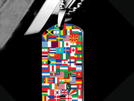 World Flags Designed Metal Necklaces Online Hot Sale