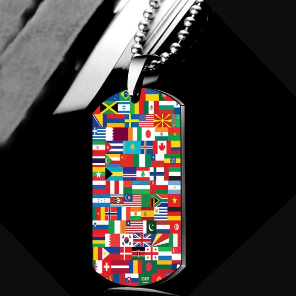 World Flags Designed Metal Necklaces Online Hot Sale