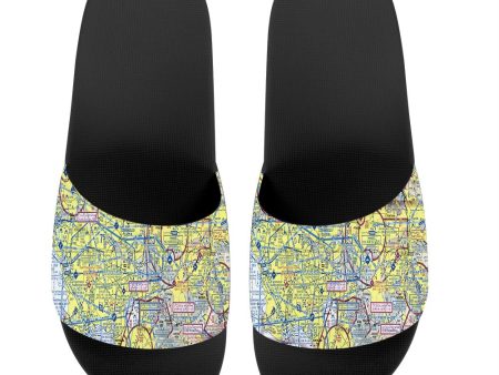 VFR Chart Designed Sport Slippers Online