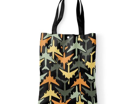 Volume 2 Super Colourful Airplanes Designed Tote Bags on Sale