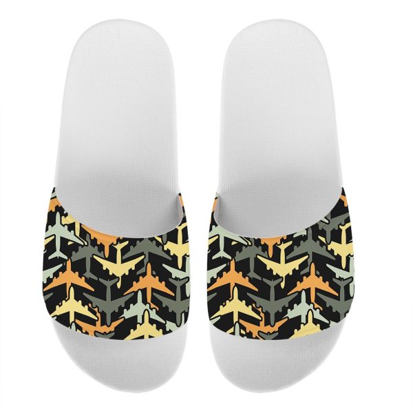 Volume 2 Super Colourful Airplanes Designed Sport Slippers on Sale